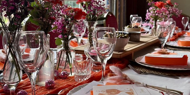 Elegant table styling and Mediterranean-inspired catering for a bespoke hen party. Tapas Me The Plate creates private dining experiences with a personal touch.